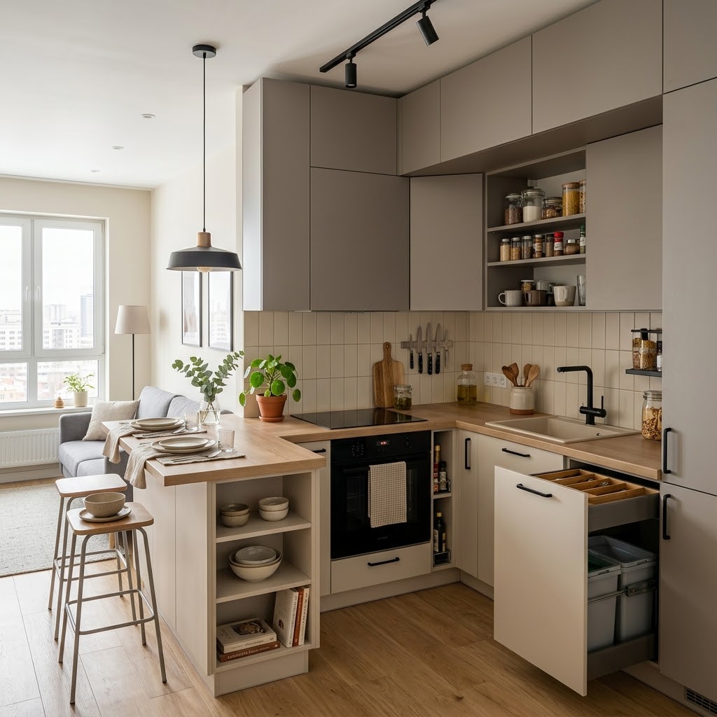 Кейс-разбор: кухня и система хранения в квартире 45–60 м² в Москве — как уложиться в бюджет и получить максимум функционала