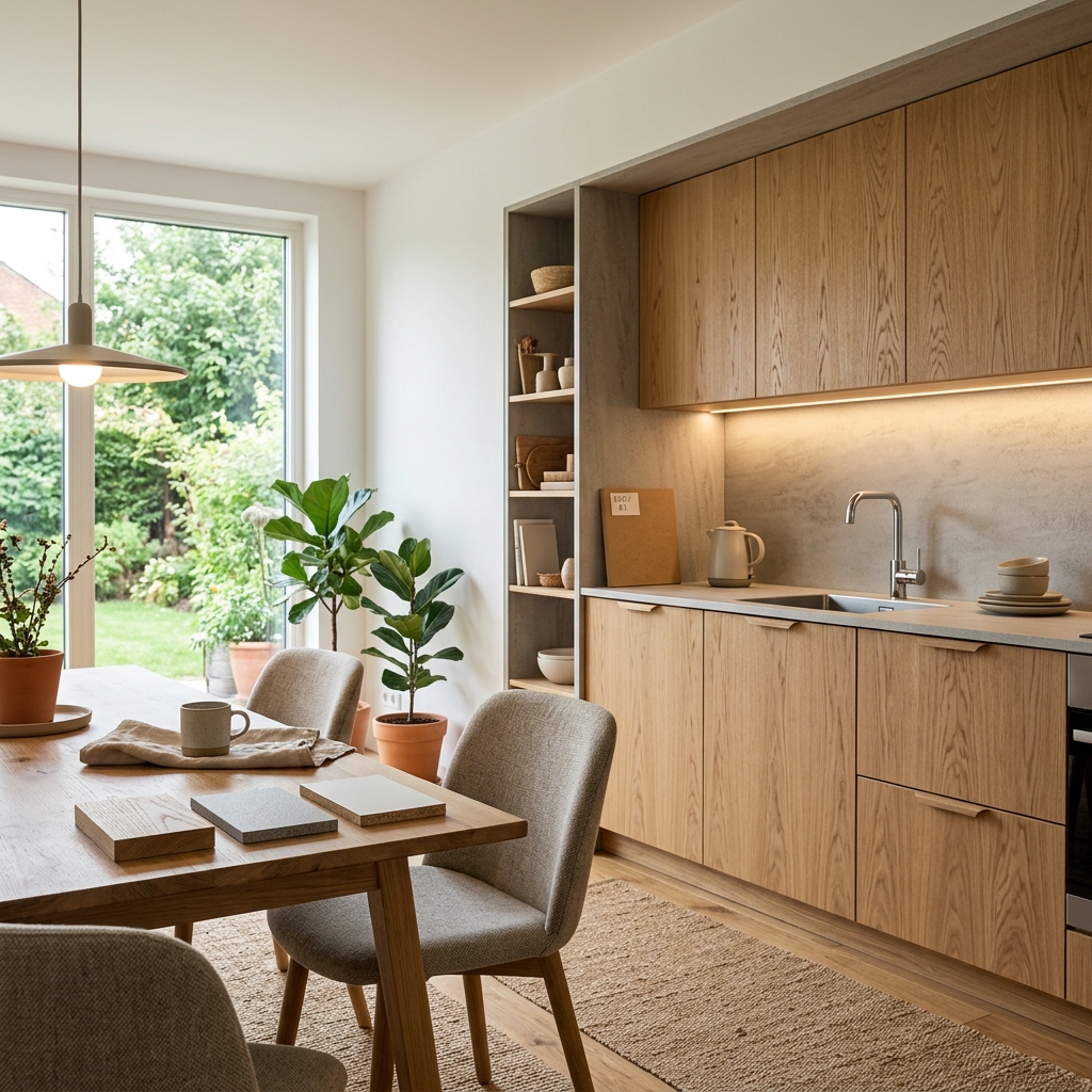 Экологичные материалы без мифов: шпон, HPL, МДФ E0.5/E1, краска на водной основе — что реально безопаснее для дома