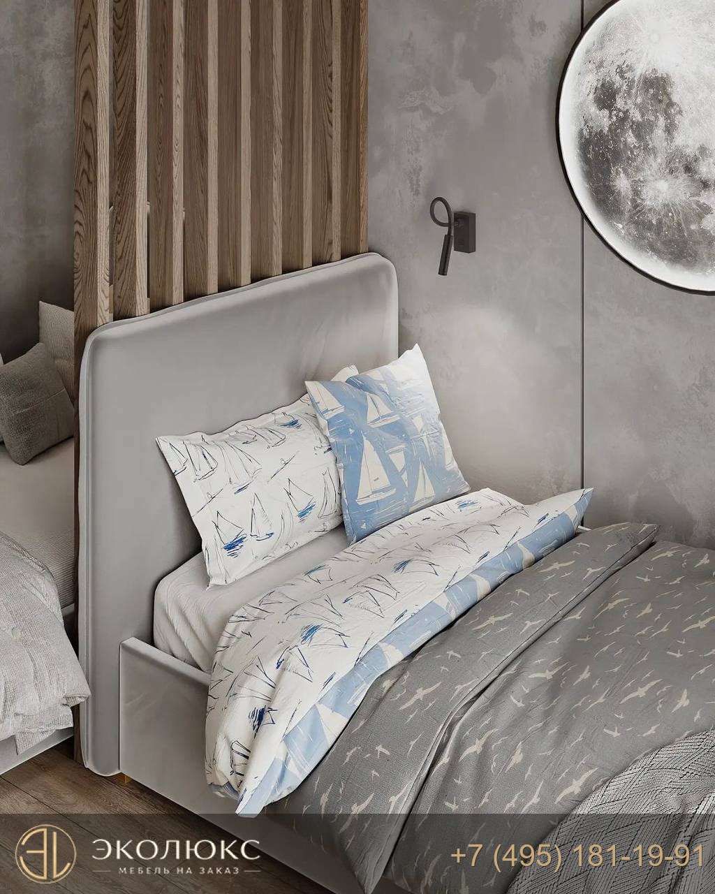 Современный гарнитур для двоих детей в детскую фото 4