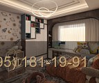 Детская мебель для двоих с домиками и подсветкой фото 4